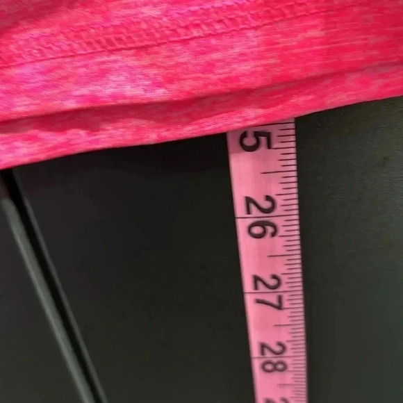 Ideology Athletic long sleeve, v-neck, lightweight top, polyester,heathered pink - Picture 7 of 8